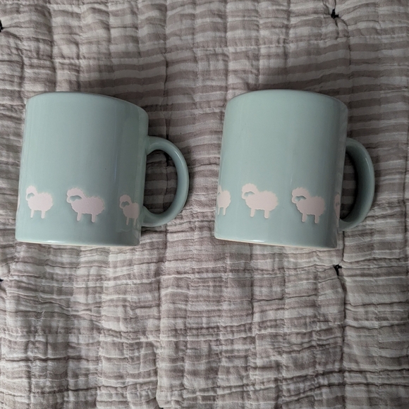 Pair Of Waechtersbach Mint Sheep Mugs - Picture 2 of 5